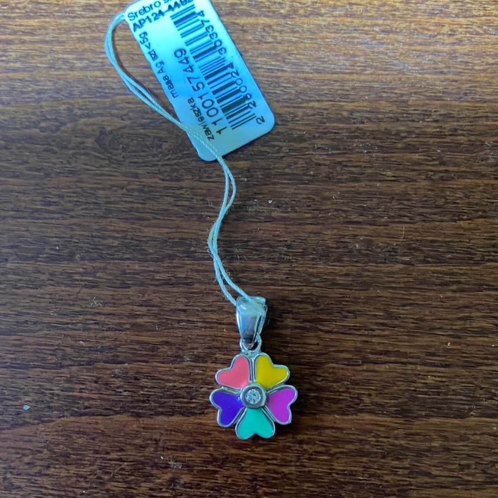 Sterling silver flower pendant